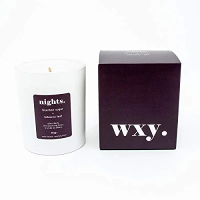 Image of WXY nights. scented candle, Bourbon Sugar &amp; Tobacco Leaf