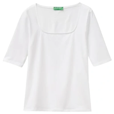 Image of United Colors of Benetton Women&#039;s T Shirt 3903d4014, White, S