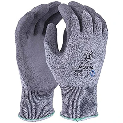 Image of Ultimate Industrial PU300/10 PU300 Kutlass PU Coated Cut Resistant Work Gloves, 1 Pair, Size 10/X Large, Grey