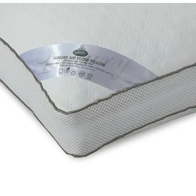 Image of R&amp;G Luxury Cool Night&#039;s Sleep Soft Pillows, Breathable Pillow With Air Mesh,Super Shredded Foam Filling Machine Washable &amp; Hypoallergenic Bed Charcoal Pack 2