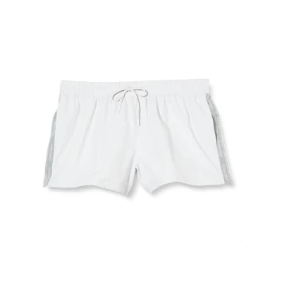 Image of Calvin Klein Men Swim Trunks Short Drawstring, White (Nimbus Cloud), XL