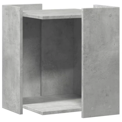 Image of vidaXL Cat Litter Box Enclosure/Hidden House Concrete Grey Engineered Wood Multi Use Furniture with Side Table Function 42x42x51 cm