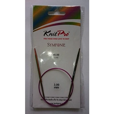 Image of KnitPro 40 cm x 3 mm Symfonie Fixed Circular Needles, Multi Color
