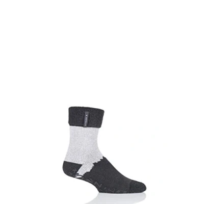 Image of 1 Pair Charcoal Lounge Lite Socks Men&#039;s 6 11 Mens Heat Holders