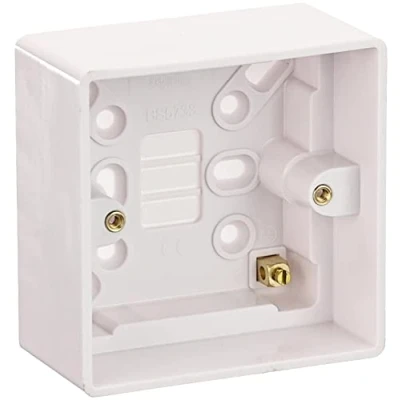 Image of Schneider Electric Ultimate White Moulded Single Surface Pattress Box, 47 mm Deep, GU9147,