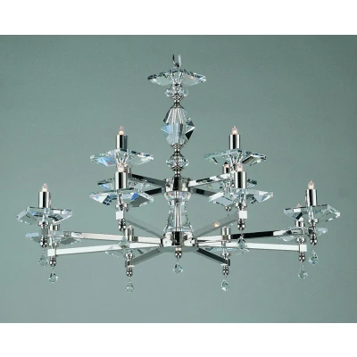 Image of Capri Optic Glass 12 Arm Chandelier