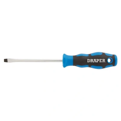 Image of Draper Soft Grip Plain Slot Screwdriver, 5.0 x 100mm