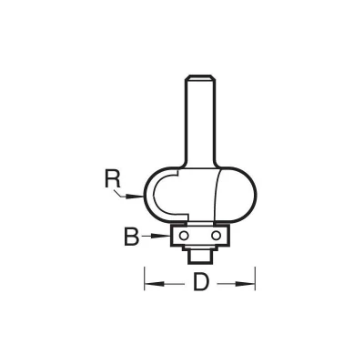 Image of Trend Bearing Guided Sunk Bead Cutter 8/21X1/4TC