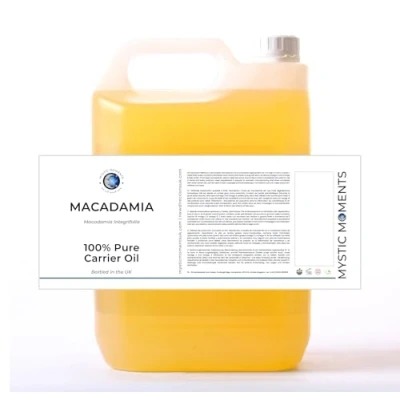 Image of Mystic Moments Macadamia Carrier Oil 5 litres Pure &amp; Natural Perfect for Hair, Face, Nails, Aromatherapy, Massage and Dilution Vegan GMO Free