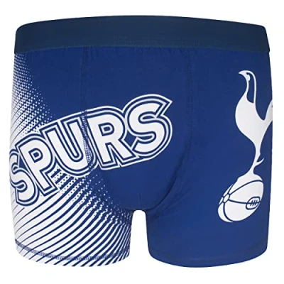 Image of Tottenham Hotspur FC Official Gift 1 Pack Boys Boxer Shorts Blue 7 8 Years
