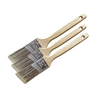 Image of Faithfull FAIPBTSASH3 Tradesman Angled Sash &quot;cutting in&quot; Paint Brush set of 3 pain brushes: 38, 50 and 63 mm (1 1/2&quot;, 2&quot;, 2 1/2&quot;)