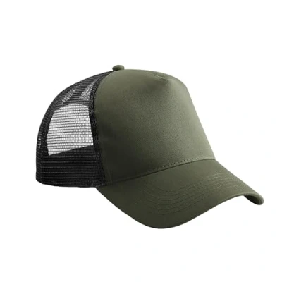 Image of Beechfield B640 Snapback Trucker Olive Green/Black