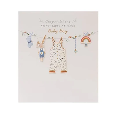 Image of UK Greetings Birth Congratultions Card It&#039;s a Boy of Baby Congratulations Card, Multi