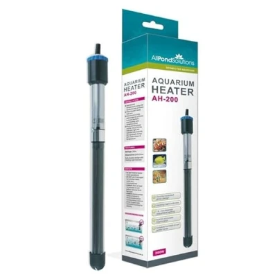 Image of allpondsolutions 200w Aquarium Fish Tank Adjustable Submersible Heater, for Tropical and Marine Aquariums up to 200 Litres