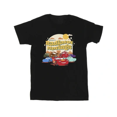 Image of Disney Mens Cars Radiator Springs Group T Shirt (Black) Cotton Size Medium