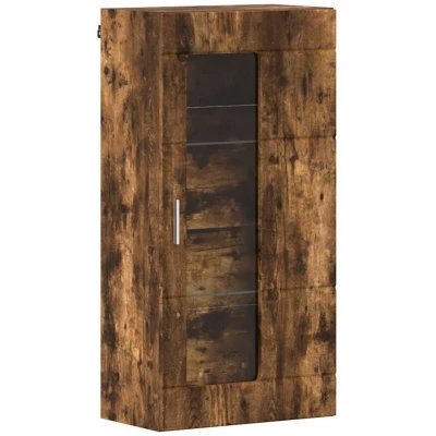 Image of vidaXL Wall mounted Cabinet with Shelf Smoked oak 55 x 29 100 cm