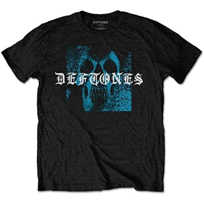 Image of Deftones Static Skull Official Tee T Shirt Mens Unisex (Small) Black