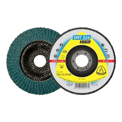 Image of KLINGSPOR SMT 324 Abrasive Mop Disc 125 x 22,23 MM (Pack of 10) 40Grit Curved 321510