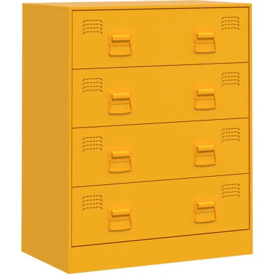 Image of vidaXL Sideboard Mustard Yellow 67x39x83 cm Steel