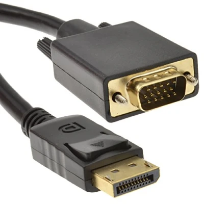 Image of kenable DisplayPort Plug to SVGA/VGA 15 Pin Male Video Cable GOLD 5m [5 metres]