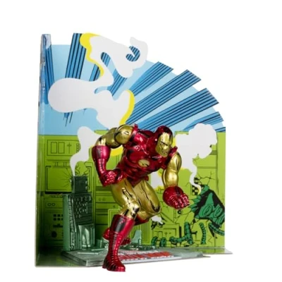 Image of McFarlane Marvel Iron Man 1:10th Scale Posed Figure with Scene (The Invincible #126) Toys