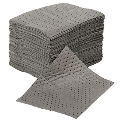 Image of Pack of 100 General Purpose Maintenance Universal Absorbent Heavyweight Spill Pads Each pad absorbs approx 1Litre