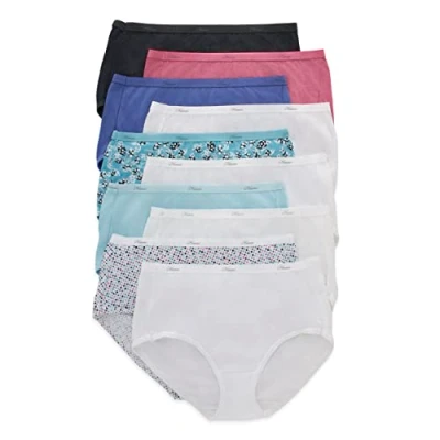 Image of Hanes Women`s 10 Pack Cotton Assorted Briefs, PW40AD, 7,