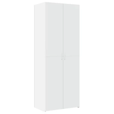 Image of vidaXL Highboard White 70x42.5x185 cm Engineered Wood Storage Cabinet with Handles for Living Room, Bedroom, Hallway