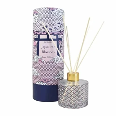 Image of 150ml Glass Reed Diffuser With Japanese Cherry Blossom Scent Home Fragrance Set Scented Oil Room Aroma Gift