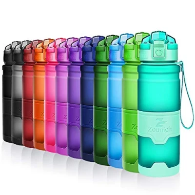 Image of Zounich Best Sports Water Bottle Leak Proof 1L/700ml/500ml/400ml BPA Free Tritan Drink BottlesKids,Adults,Gym,School,Sport,Cycling with Times to &amp; Fruit Infuser Filter Lock Cover Reusable