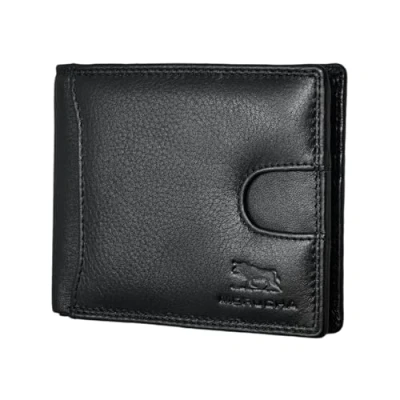 Image of MORUCHA Black Tap &amp; Go RFID Wallet, Soft Cowhide Leather Passcase Wallets, Minimalist Gift for Men M 130
