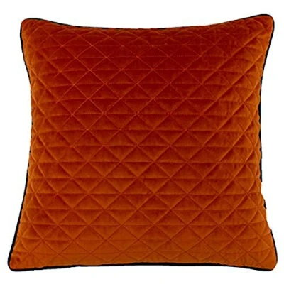 Image of Riva Home Quartz Cushion Cover, Polyester, Jaffa Orange/Teal, 45 x 45cm (18&quot; 18&quot;)