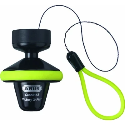 Image of ABUS Granit Victory XPlus 68 brake disc lock Motorcycle with good grip security level 16, yellow