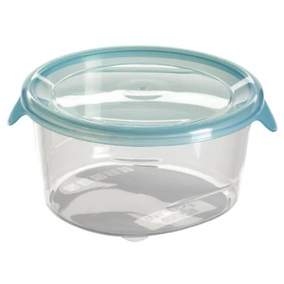 Image of Curver 180507 Fresh’N Go Airtight Square Storage Box Transparent/Blue Polypropylene, Transparent/Bleu, 2,9L