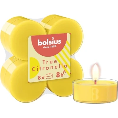 Image of Bolsius Maxi Tea Lights True Citronella 8 Pieces