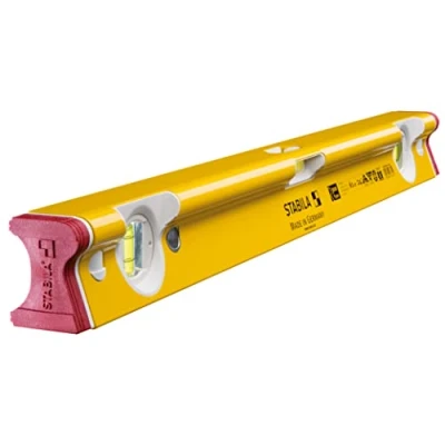 Image of Stabila 18371 R Type Spirit Level 3 Vial 61cm (24in) 60cm, Yellow/Black