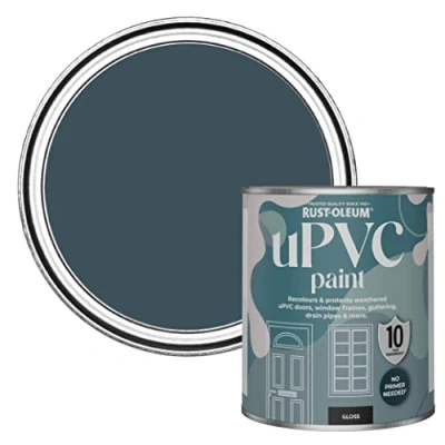 Image of Rust Oleum Blue uPVC Door and Window Paint In Gloss Finish Evening 750ml