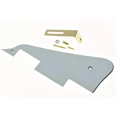 Image of Dopro White 3 Ply LP Guitar Pickguard with Gold Bracket for Epiphone Les Paul