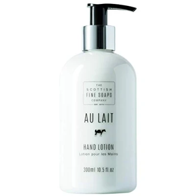 Image of Scottish Fine Soaps Au Lait Hand Lotion Enriched With Shea Butter, Sweet Almond Oil and Aloe Vera Rich, Creamy Texture Delicate Scent Sensitive Formula 300ml
