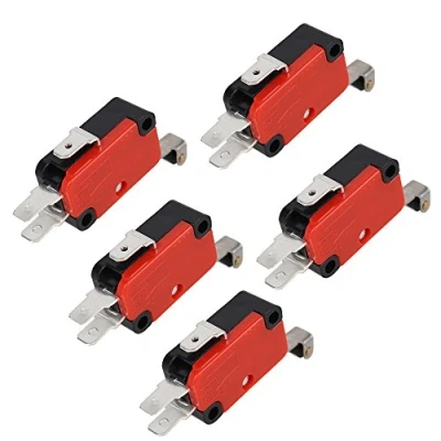 Image of BQLZR Micro Limit Switch V 156 1C25 Long Roll Hinge Lever Arm Momentary SPDT Snap Action LOT Pack of 5