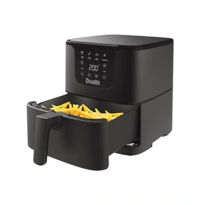 Image of Dualit Air Fryer 5.5L Capacity Serves 4 7 Preset Cooking Programs Healthy Eating Made Easy Adjustable Temperature and Time Control Non Stick Dishwasher Safe Crisper Plate