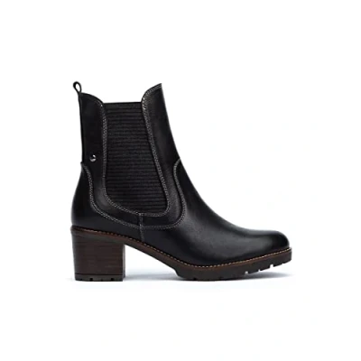 Image of Llanes Calfskin Leather Women&#039;s Zip Up Mid Heel Ankle Boots