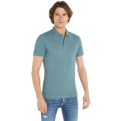 Image of Calvin Klein Jeans Embro Badge SLIM Polo shirt, Men&#039;s, Size: Small, Goblin blue