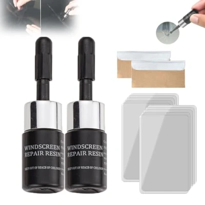 Image of Balconfoster Cracks Gone Glass Repair Kit,Balconfoster Commodityk Car Windscreen Resin,Car Windshield Crack Fluid,Nano Fluid Cracked Kit (2pcs)