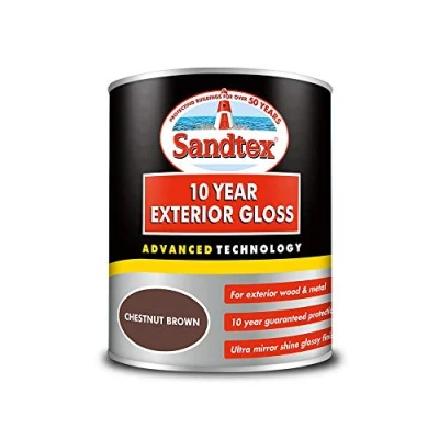 Image of Sandtex Retail 10 Year Exterior Gloss Chestnut Brown 0.75 L