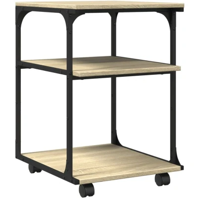 Image of vidaXL Printer Stand 3 Tier Sonoma Oak 43x48x64 cm Engineered Wood