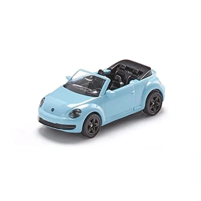 Image of siku 1505, VW Beetle Convertible, Metal/Plastic, Light Blue, Toy car for children, Trailer hitch