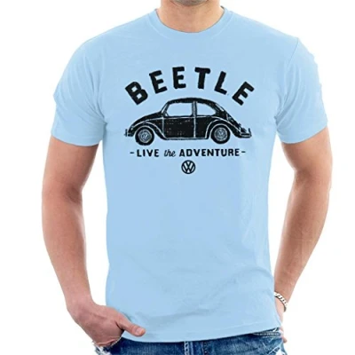 Image of Volkswagen Beetle Black Live The Adventure Men&#039;s T Shirt