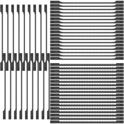Image of LuLobtg 54Pcs Scroll Saw Blades Set 3inch SK5 High Carbon Steel Pin End Assortment 15TPI 18TPI 24TPI Wood Cutting Replacement for Plastic Copper