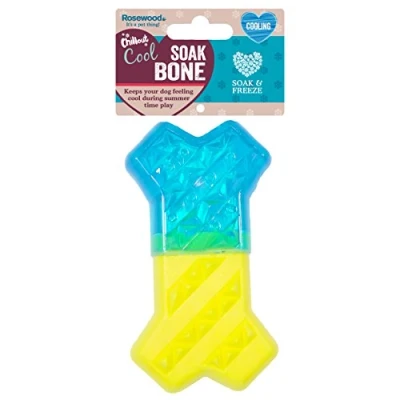 Image of Rosewood Cooling outdoor dog toy, freezable teething bone for summer.,